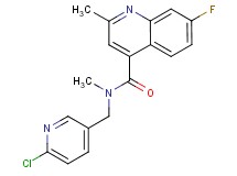 N-[(6-chloro-3-pyridinyl)methyl]-7-fluoro-N,2-dimethyl-4-quinolinecarboxamide