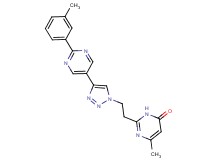 6-methyl-2-(2-{4-[2-(3-methylphenyl)pyrimidin-5-yl]-1H-1,2,3-triazol-1-yl}ethyl)pyrimidin-4(3H)-one