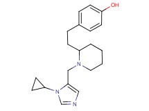 4-(2-{1-[(1-cyclopropyl-1H-imidazol-5-yl)methyl]-2-piperidinyl}ethyl)phenol