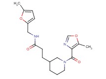 N-[(5-methyl-2-furyl)methyl]-3-{1-[(5-methyl-1,3-oxazol-4-yl)carbonyl]piperidin-3-yl}propanamide