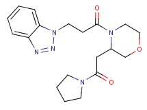 1-(3-oxo-3-{3-[2-oxo-2-(1-pyrrolidinyl)ethyl]-4-morpholinyl}propyl)-1H-1,2,3-benzotriazole