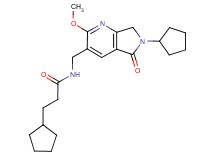 3-cyclopentyl-N-[(6-cyclopentyl-2-methoxy-5-oxo-6,7-dihydro-5H-pyrrolo[3,4-b]pyridin-3-yl)methyl]propanamide