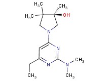 (3R)-1-[2-(dimethylamino)-6-ethyl-4-pyrimidinyl]-3,4,4-trimethyl-3-pyrrolidinol