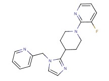 3-fluoro-2-{4-[1-(2-pyridinylmethyl)-1H-imidazol-2-yl]-1-piperidinyl}pyridine