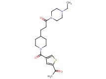 1-[4-({4-[3-(4-ethyl-1-piperazinyl)-3-oxopropyl]-1-piperidinyl}carbonyl)-2-thienyl]ethanone