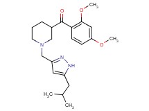 (2,4-dimethoxyphenyl){1-[(5-isobutyl-1H-pyrazol-3-yl)methyl]-3-piperidinyl}methanone