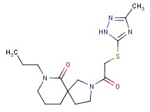 2-{[(3-methyl-1H-1,2,4-triazol-5-yl)thio]acetyl}-7-propyl-2,7-diazaspiro[4.5]decan-6-one