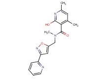 2-hydroxy-N,4,6-trimethyl-N-{[3-(2-pyridinyl)-5-isoxazolyl]methyl}nicotinamide