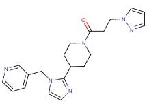 3-[(2-{1-[3-(1H-pyrazol-1-yl)propanoyl]-4-piperidinyl}-1H-imidazol-1-yl)methyl]pyridine