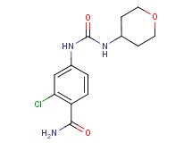 2-chloro-4-{[(tetrahydro-2H-pyran-4-ylamino)carbonyl]amino}benzamide