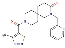 9-[(4-methyl-1,2,3-thiadiazol-5-yl)carbonyl]-2-(pyridin-2-ylmethyl)-2,9-diazaspiro[5.5]undecan-3-one