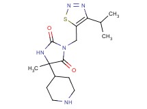 3-[(4-isopropyl-1,2,3-thiadiazol-5-yl)methyl]-5-methyl-5-(4-piperidinyl)-2,4-imidazolidinedione hydrochloride