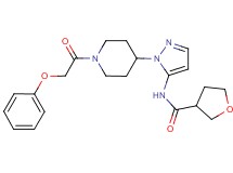 N-{1-[1-(2-phenoxyacetyl)-4-piperidinyl]-1H-pyrazol-5-yl}tetrahydro-3-furancarboxamide