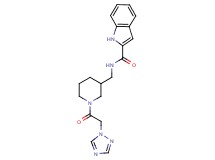 N-({1-[2-(1H-1,2,4-triazol-1-yl)acetyl]-3-piperidinyl}methyl)-1H-indole-2-carboxamide