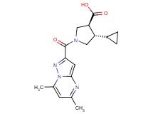 (3S*,4S*)-4-cyclopropyl-1-[(5,7-dimethylpyrazolo[1,5-a]pyrimidin-2-yl)carbonyl]pyrrolidine-3-carboxylic acid