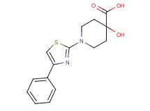 4-hydroxy-1-(4-phenyl-1,3-thiazol-2-yl)piperidine-4-carboxylic acid
