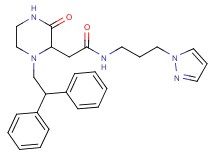 2-[1-(2,2-diphenylethyl)-3-oxo-2-piperazinyl]-N-[3-(1H-pyrazol-1-yl)propyl]acetamide