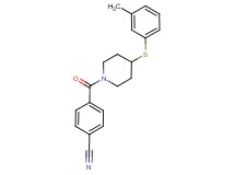 4-({4-[(3-methylphenyl)thio]-1-piperidinyl}carbonyl)benzonitrile