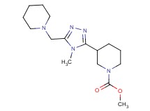 methyl 3-[4-methyl-5-(piperidin-1-ylmethyl)-4H-1,2,4-triazol-3-yl]piperidine-1-carboxylate