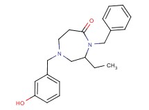 4-benzyl-3-ethyl-1-(3-hydroxybenzyl)-1,4-diazepan-5-one