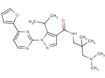 N-[3-(dimethylamino)-2,2-dimethylpropyl]-1-[4-(2-furyl)-2-pyrimidinyl]-5-isopropyl-1H-pyrazole-4-carboxamide