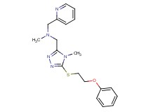 N-methyl-1-{4-methyl-5-[(2-phenoxyethyl)thio]-4H-1,2,4-triazol-3-yl}-N-(2-pyridinylmethyl)methanamine