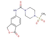4-(methylsulfonyl)-N-(1-oxo-1,3-dihydro-2-benzofuran-5-yl)piperazine-1-carboxamide