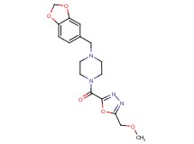 1-(1,3-benzodioxol-5-ylmethyl)-4-{[5-(methoxymethyl)-1,3,4-oxadiazol-2-yl]carbonyl}piperazine