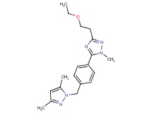 5-{4-[(3,5-dimethyl-1H-pyrazol-1-yl)methyl]phenyl}-3-(2-ethoxyethyl)-1-methyl-1H-1,2,4-triazole