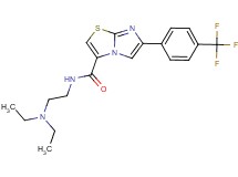 N-[2-(diethylamino)ethyl]-6-[4-(trifluoromethyl)phenyl]imidazo[2,1-b][1,3]thiazole-3-carboxamide