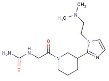 N-[2-(3-{1-[2-(dimethylamino)ethyl]-1H-imidazol-2-yl}-1-piperidinyl)-2-oxoethyl]urea