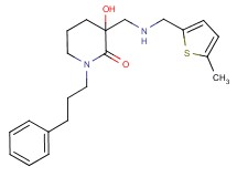 3-hydroxy-3-({[(5-methyl-2-thienyl)methyl]amino}methyl)-1-(3-phenylpropyl)piperidin-2-one