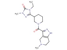 4-ethyl-2-methyl-5-{1-[(5-methyl-4,5,6,7-tetrahydro-1H-pyrazolo[4,3-c]pyridin-3-yl)carbonyl]piperidin-3-yl}-2,4-dihydro-3H-1,2,4-triazol-3-one