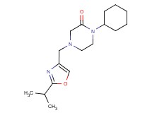 1-cyclohexyl-4-[(2-isopropyl-1,3-oxazol-4-yl)methyl]piperazin-2-one