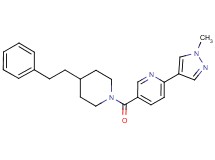 2-(1-methyl-1H-pyrazol-4-yl)-5-{[4-(2-phenylethyl)piperidin-1-yl]carbonyl}pyridine