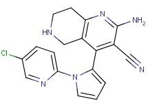 2-amino-4-[1-(5-chloro-2-pyridinyl)-1H-pyrrol-2-yl]-5,6,7,8-tetrahydro-1,6-naphthyridine-3-carbonitrile