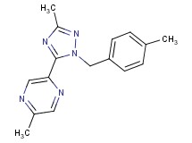 2-methyl-5-[3-methyl-1-(4-methylbenzyl)-1H-1,2,4-triazol-5-yl]pyrazine