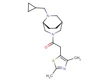 (1R*,5R*)-6-(cyclopropylmethyl)-3-[(2,4-dimethyl-1,3-thiazol-5-yl)acetyl]-3,6-diazabicyclo[3.2.2]nonane