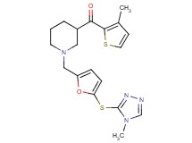 (3-methyl-2-thienyl)[1-({5-[(4-methyl-4H-1,2,4-triazol-3-yl)thio]-2-furyl}methyl)-3-piperidinyl]methanone