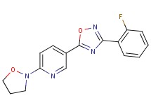 5-[3-(2-fluorophenyl)-1,2,4-oxadiazol-5-yl]-2-(2-isoxazolidinyl)pyridine