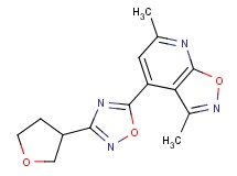3,6-dimethyl-4-[3-(tetrahydrofuran-3-yl)-1,2,4-oxadiazol-5-yl]isoxazolo[5,4-b]pyridine