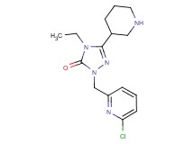 2-[(6-chloro-2-pyridinyl)methyl]-4-ethyl-5-(3-piperidinyl)-2,4-dihydro-3H-1,2,4-triazol-3-one hydrochloride