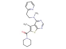 N,5-dimethyl-6-(1-piperidinylcarbonyl)-N-[2-(2-pyridinyl)ethyl]thieno[2,3-d]pyrimidin-4-amine