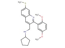 N-{[2-(2,5-dimethoxyphenyl)-7-(methylthio)-3-quinolinyl]methyl}cyclopentanamine