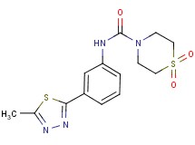 N-[3-(5-methyl-1,3,4-thiadiazol-2-yl)phenyl]thiomorpholine-4-carboxamide 1,1-dioxide
