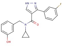 N-cyclopropyl-3-(3-fluorophenyl)-N-(3-hydroxybenzyl)-1H-pyrazole-4-carboxamide