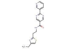 N-[2-(4-ethyl-1,3-thiazol-2-yl)ethyl]-2-(3-pyridinyl)-5-pyrimidinecarboxamide