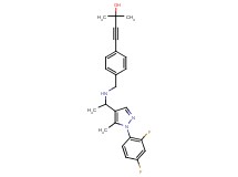 4-{4-[({1-[1-(2,4-difluorophenyl)-5-methyl-1H-pyrazol-4-yl]ethyl}amino)methyl]phenyl}-2-methyl-3-butyn-2-ol