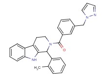 1-(2-methylphenyl)-2-[3-(1H-pyrazol-1-ylmethyl)benzoyl]-2,3,4,9-tetrahydro-1H-beta-carboline
