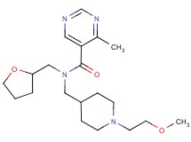 N-{[1-(2-methoxyethyl)piperidin-4-yl]methyl}-4-methyl-N-(tetrahydrofuran-2-ylmethyl)pyrimidine-5-carboxamide